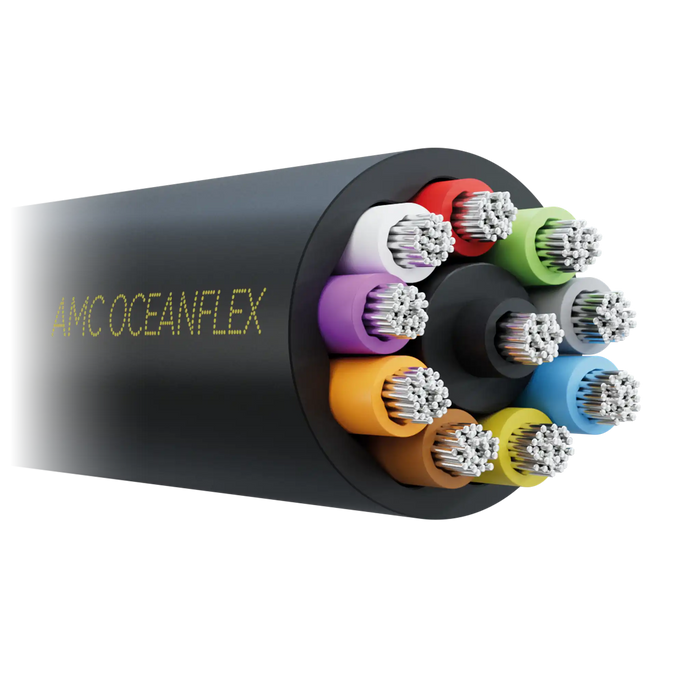 Black (9x1.0, 1x2.0mm²) Oceanflex Tinned Copper 10 Core Cable