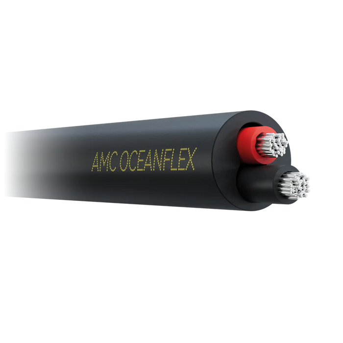 Black (2x1.5mm²) Oceanflex Tinned Copper 2 Core Cable (Round Twin Black-Red)