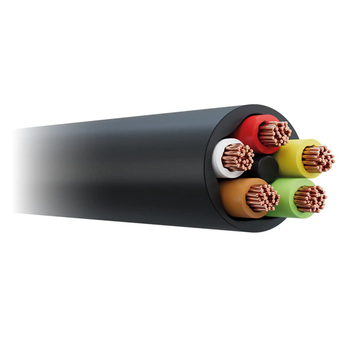 Black (5x0.65mm²) PVC 5 Core Auto Cable