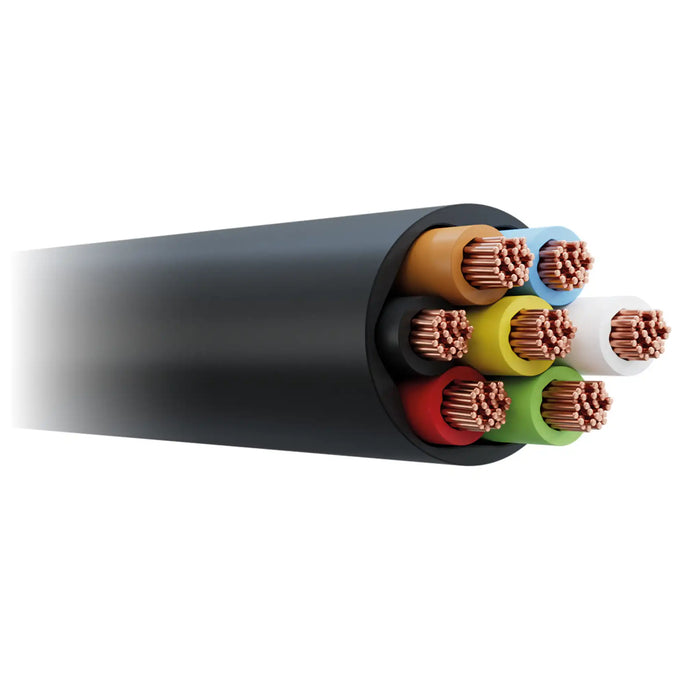 Black (6x1.0, 1x2.0mm²) PVC 7 Core Auto Cable