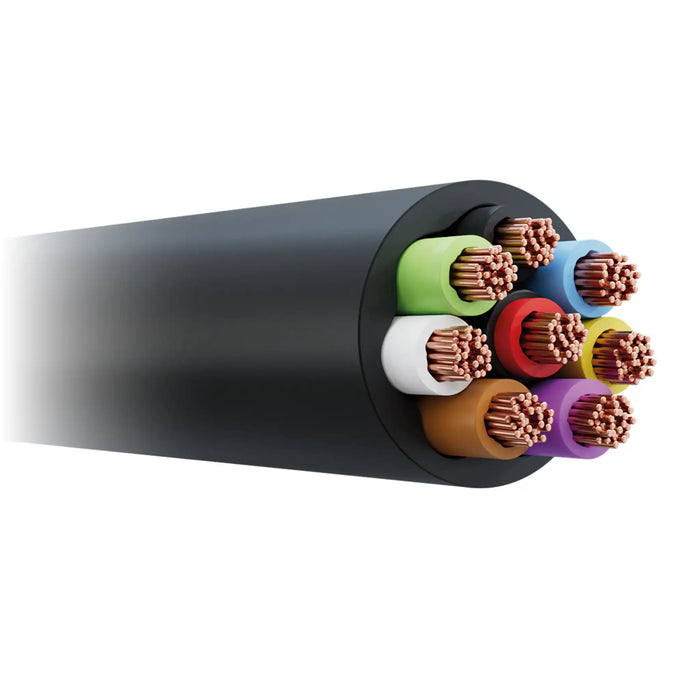 Black (7x1.0, 1x2.0mm²)  Thinwall 8 Core Auto Cable