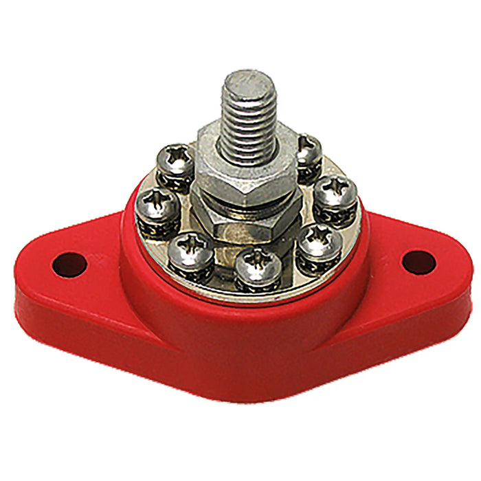 VTE Power Distrubtion Post 8 Point Base 3/8" Red