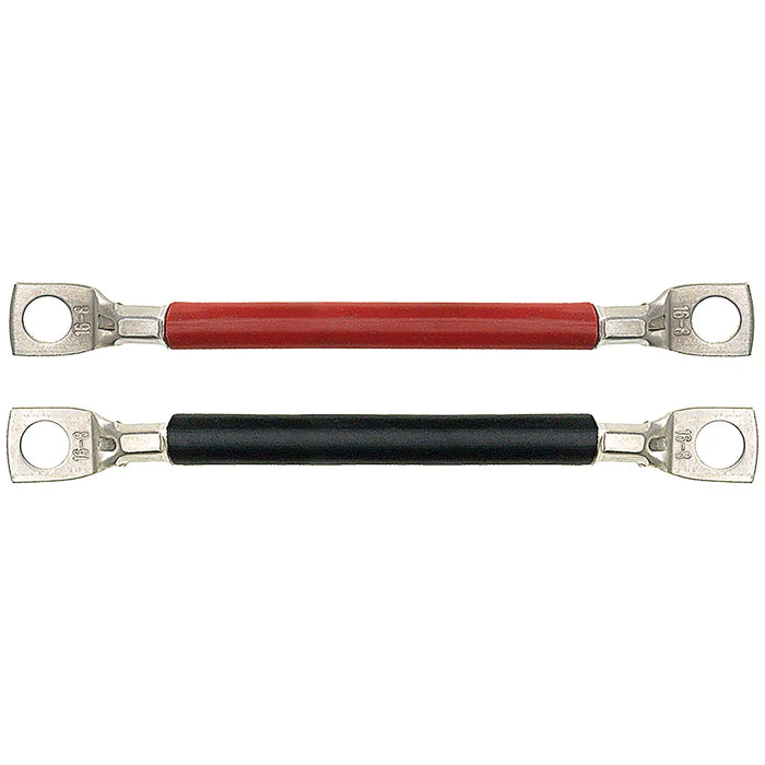 16mm² Black Battery Strap 8mm Ring Terminal  600mm