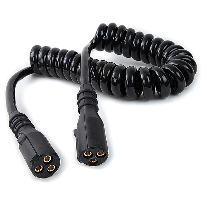 3 Core 6.00mm² PU Black Coil 3m Ext 2 Plugs