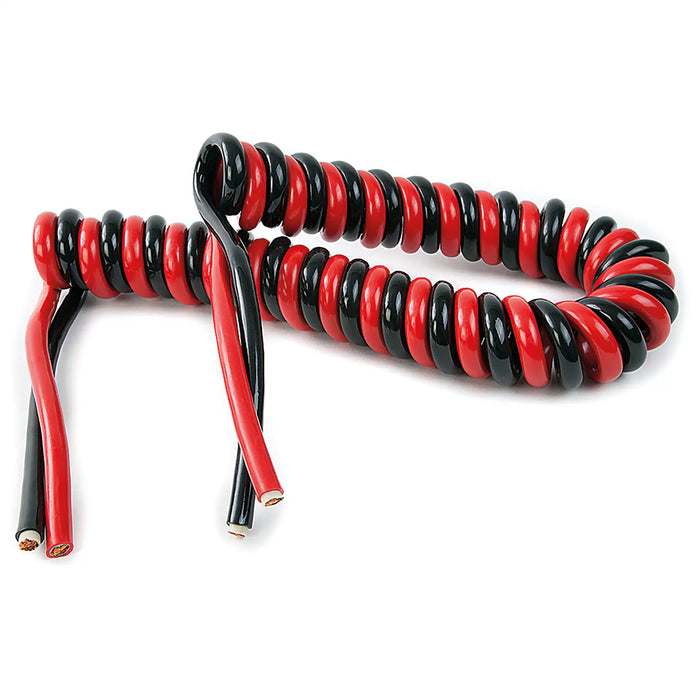 2 x 35.00mm PU Red/Black Coils Twisted 3m Ext