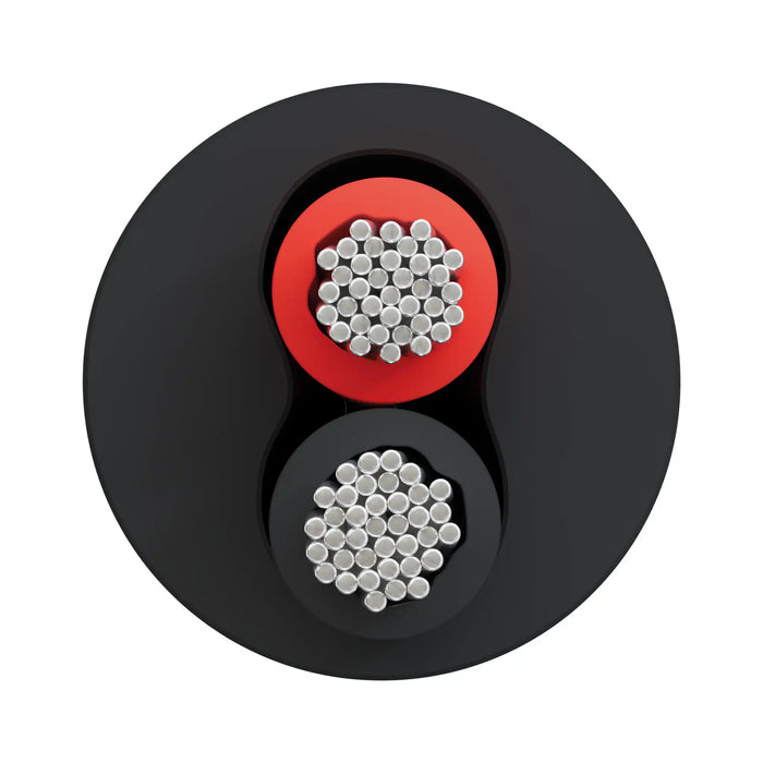 Black (2x1.5mm²) Oceanflex Tinned Copper 2 Core Cable (Round Twin Black-Red)