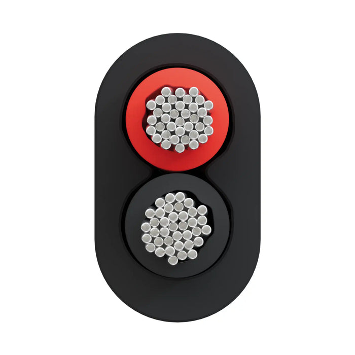 Black (2x1.5mm²) Oceanflex Tinned Copper 2 Core Cable  (Flat Twin Black-Red)