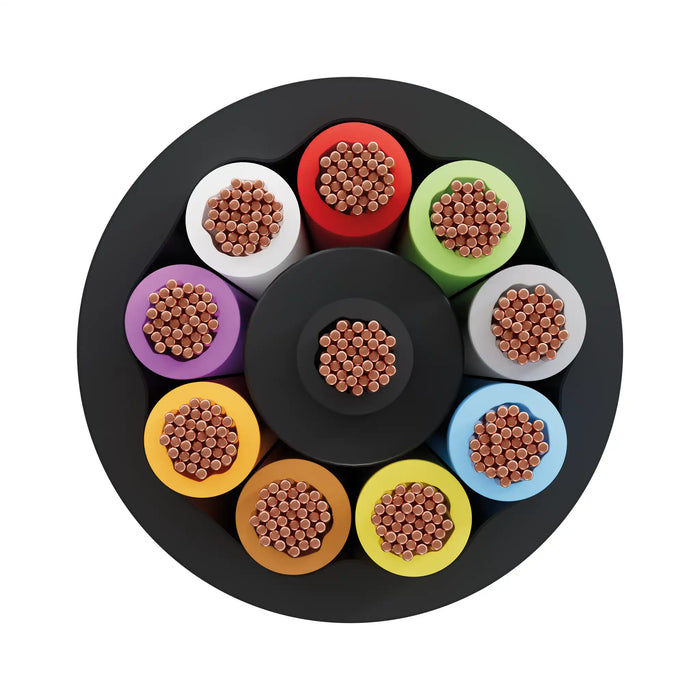 Black (9x1.0, 1x2.0mm²)  Thinwall 10 Core Auto Cable