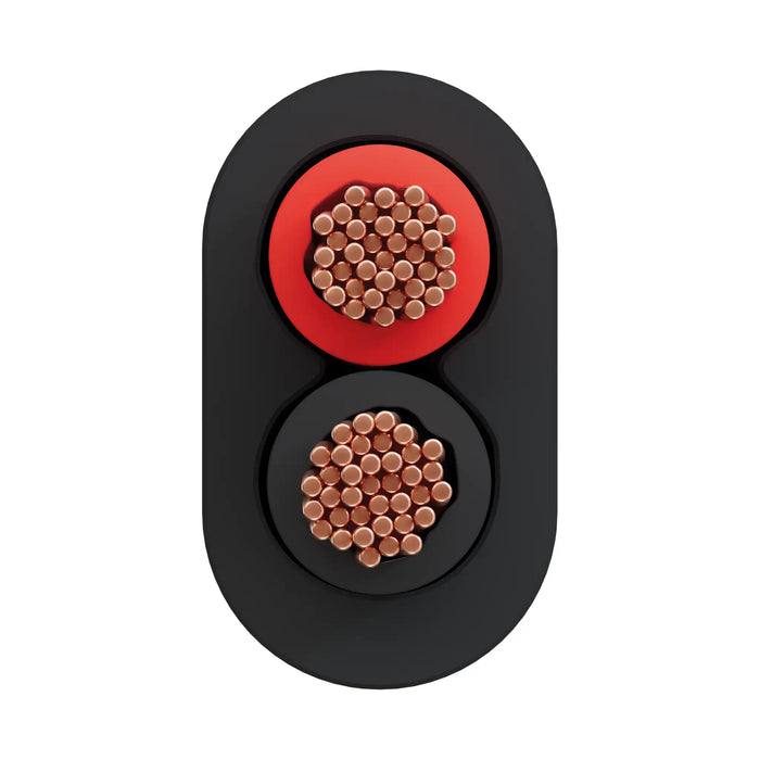 Black (2x2.5mm²)  Thinwall 2 Core Auto Cable (Flat Twins Black-Red)