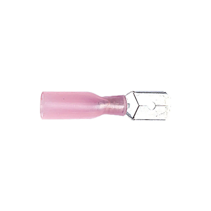 Heat Shrink Pre Insulated Terminal 6.3mm Red Pushon for Cable 0.5-1.5mm²