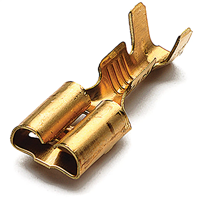 Female Brass Terminal 6.3mm with Locking Notch for Multiple Connectors