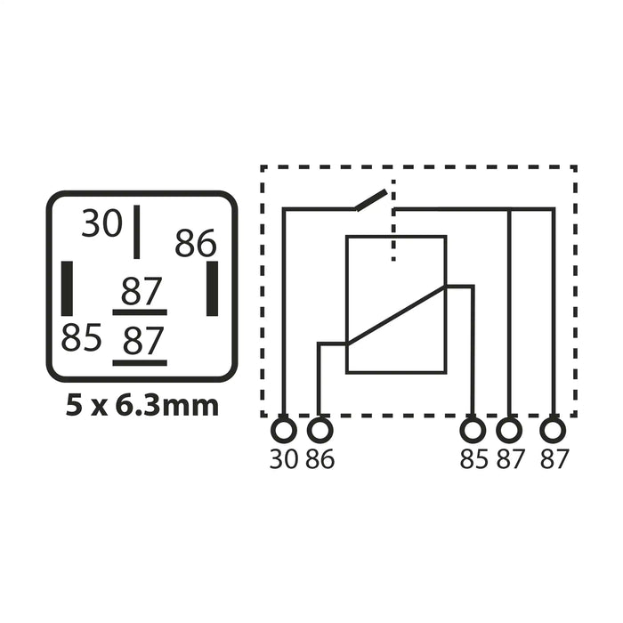 Mini Relay 5 Pin 12V 40A Double Output Normally Open Multi-Purpose