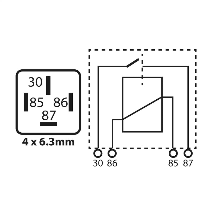Mini Relay 4 Pin 24V 22A Normally Open Multi Purpose