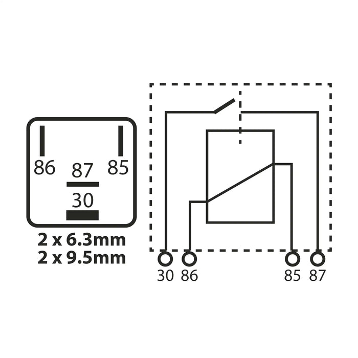 Micro Relay 4 Pin 12V 22A With Resistor Normally Open Multi Purpose
