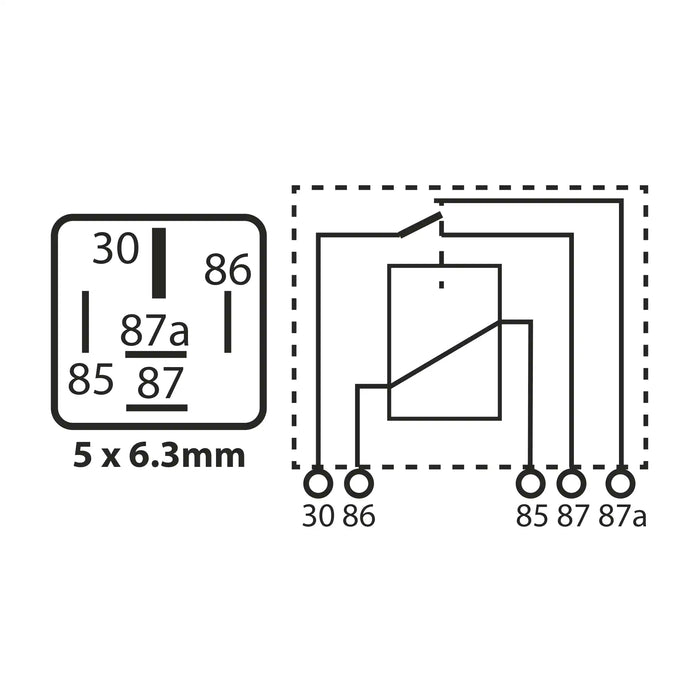 Mini Relay 5 Pin 24V 22/10A With Diode Change Over Multi Purpose