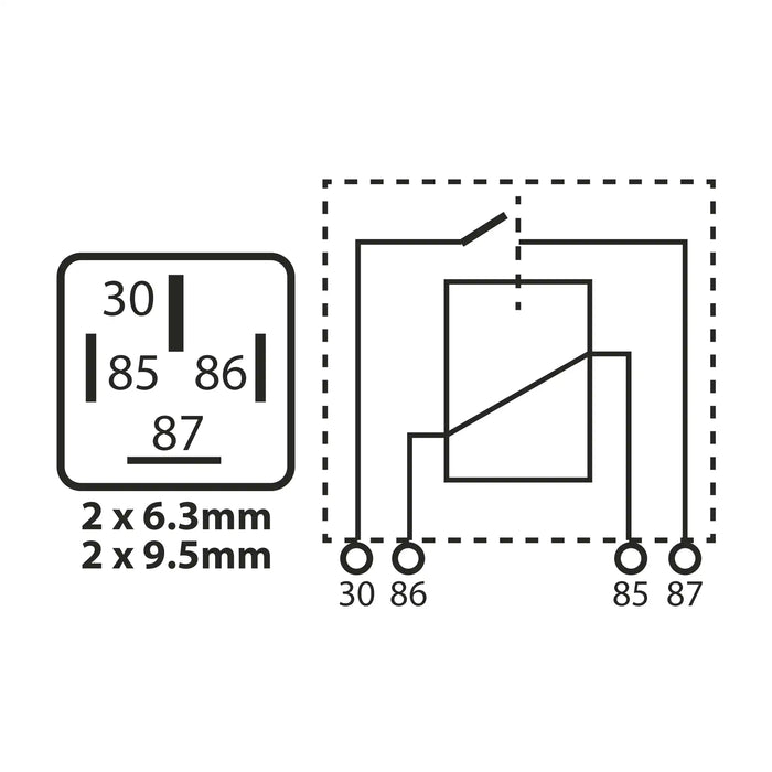 High Performance Hd Relay 4 Pin 24V 40A Normally Open Multi Purpose