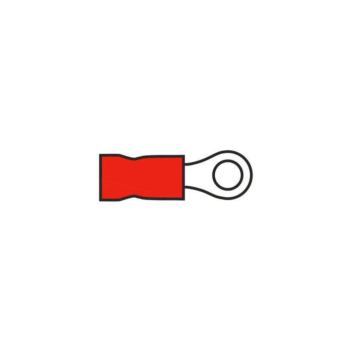 3.7mm Ring Terminal Red for Cable 0.5-1.5mm²
