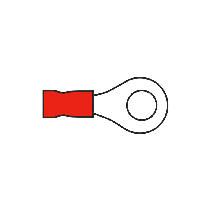 6.4mm Ring Terminal Red for Cable 0.5-1.5mm²