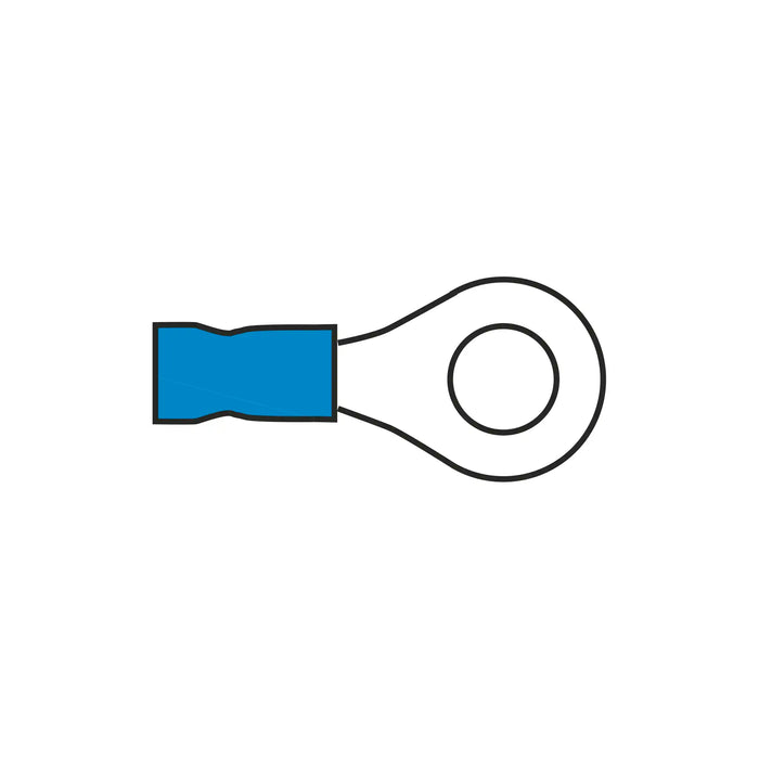 6.4mm Ring Terminal Blue for Cable 1.5-2.5mm²