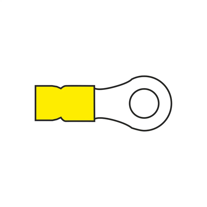 6.4mm Ring Terminal Yellow for Cable 4.0-6.0mm²