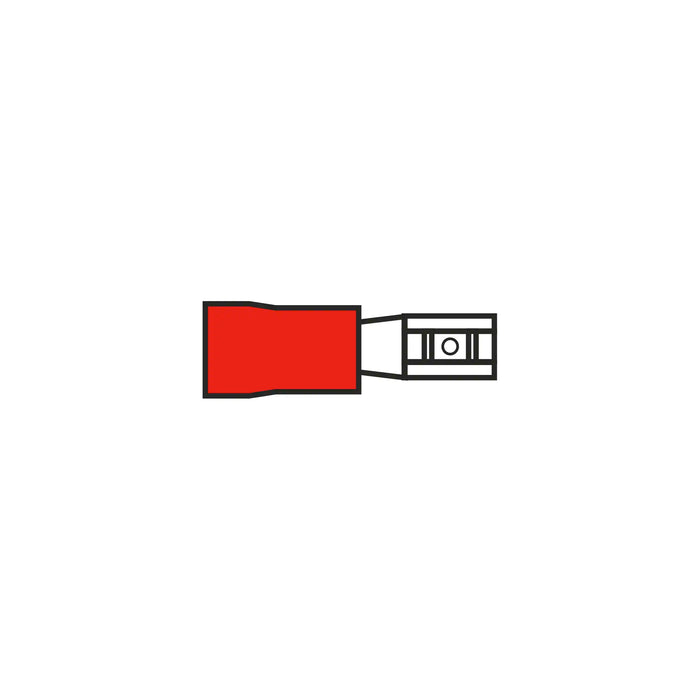 2.8mm Pushon Red for Cable 0.5-1.5mm²