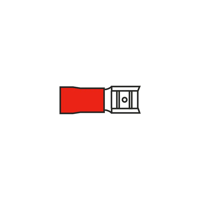4.8mm Pushon Red for Cable 0.5-1.5mm²