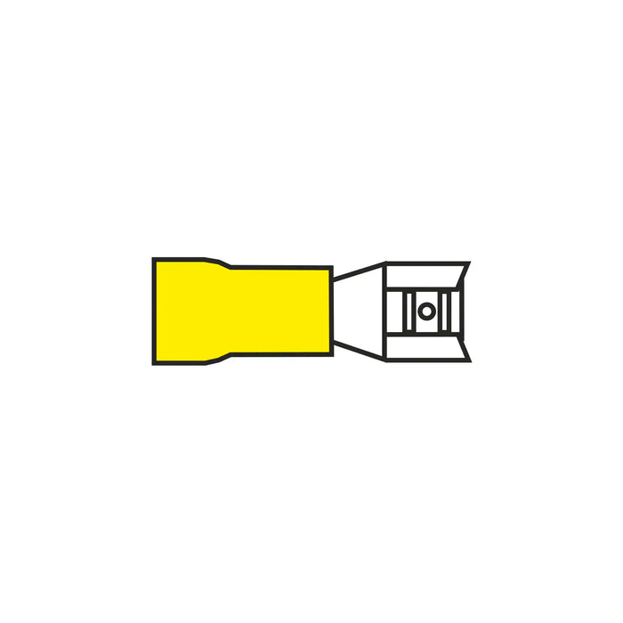 6.3mm Pushon Yellow for Cable 4.0-6.0mm²