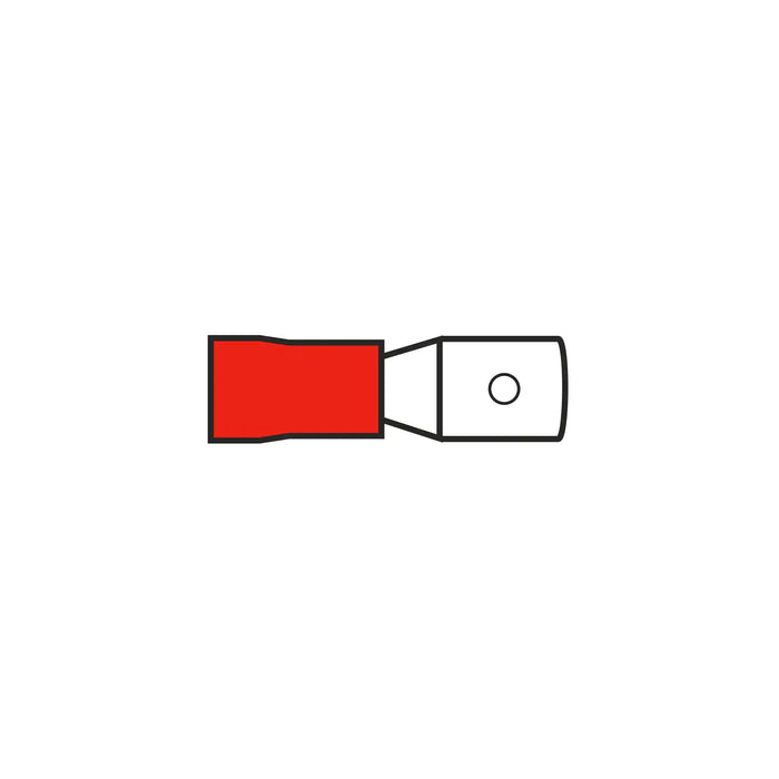 6.3mm Pushon Red for Cable 0.5-1.5mm²