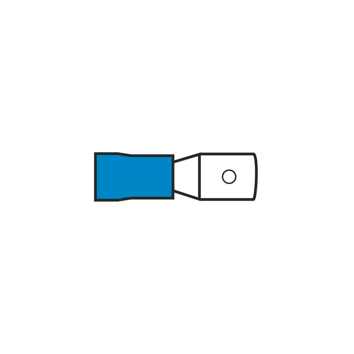 6.3mm Pushon Blue for Cable 1.5-2.5mm²
