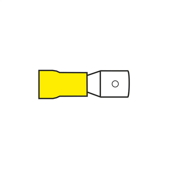 6.3mm Pushon Yellow for Cable 4.0-6.0mm²