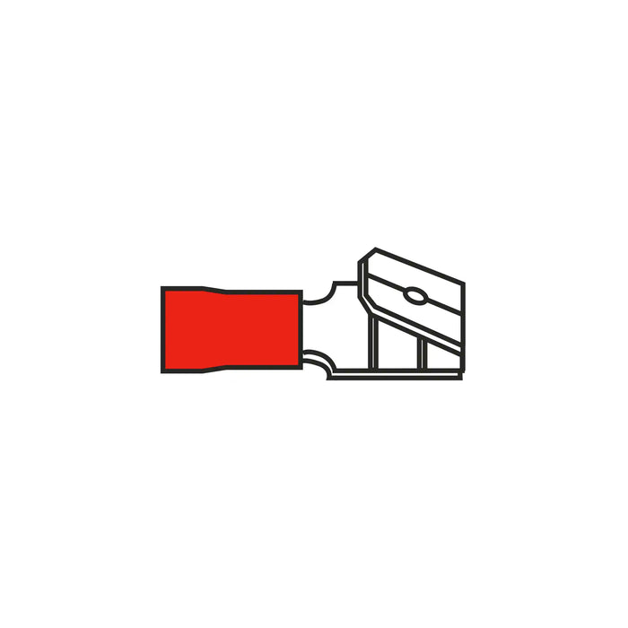 6.3mm Adaptor Red for Cable 0.5-1.5mm²