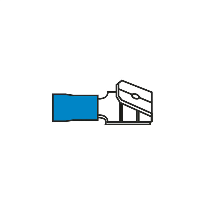 6.3mm Adaptor Blue for Cable 1.5-2.5mm²