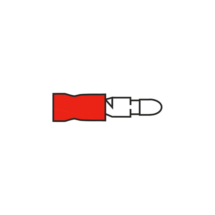 4mm Bullet Terminal Red for Cable 0.5-1.5mm²