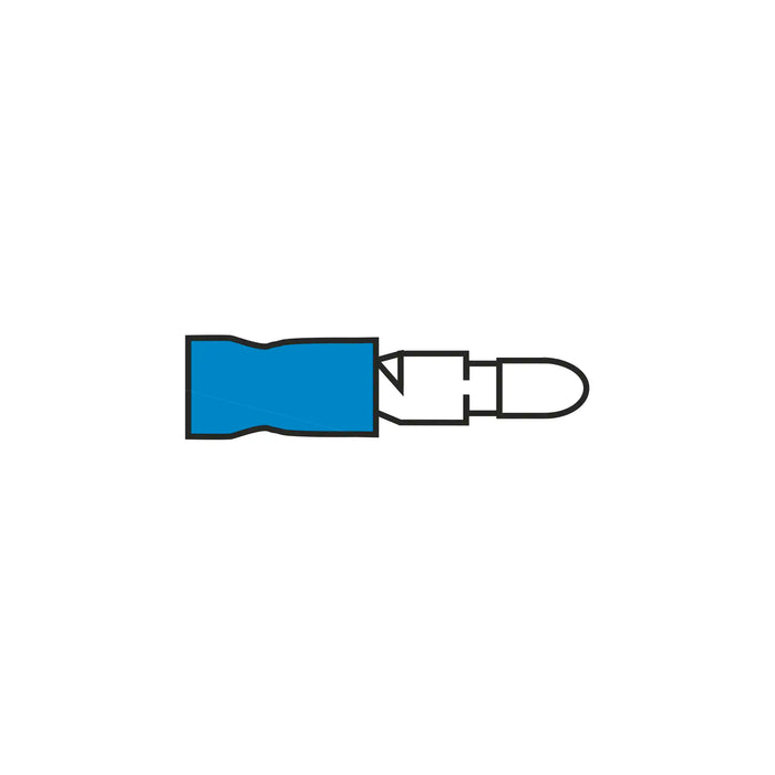 4.0mm Bullet Terminal Blue for Cable 1.5 to 2.5mm²