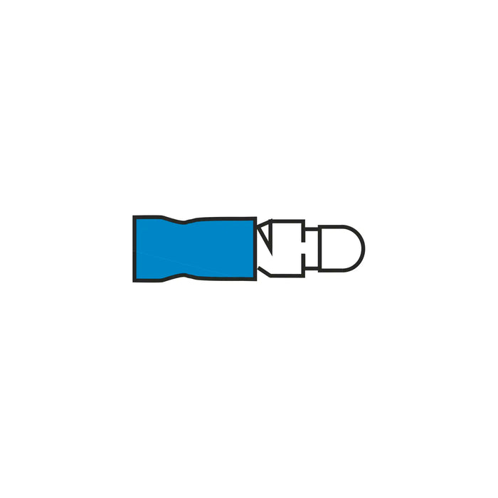 5.0mm Bullet Terminal Blue for Cable 1.5 to 2.5mm²