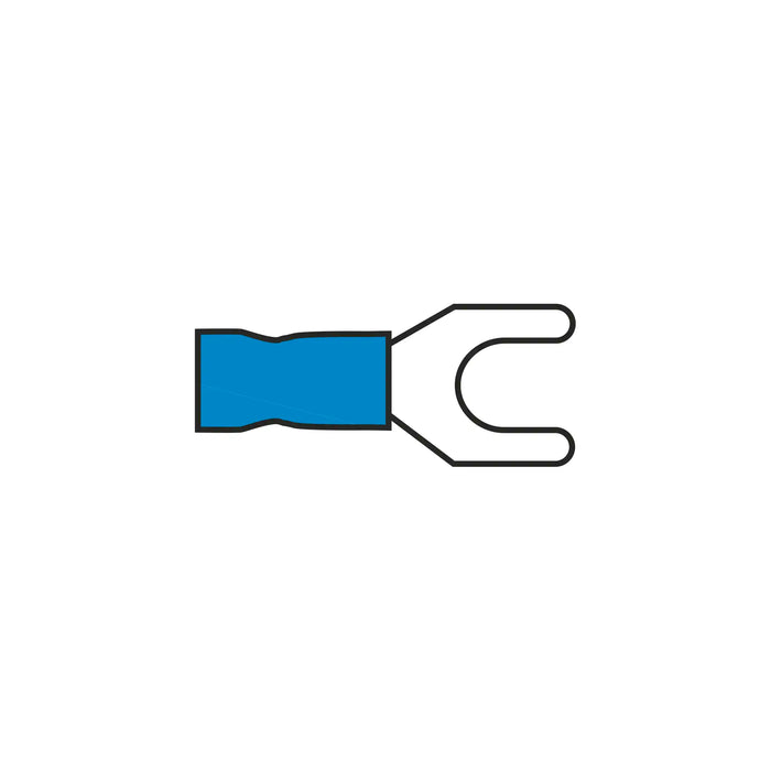 5.3mm Fork Terminal Blue for Cable 1.5 to 2.5mm²