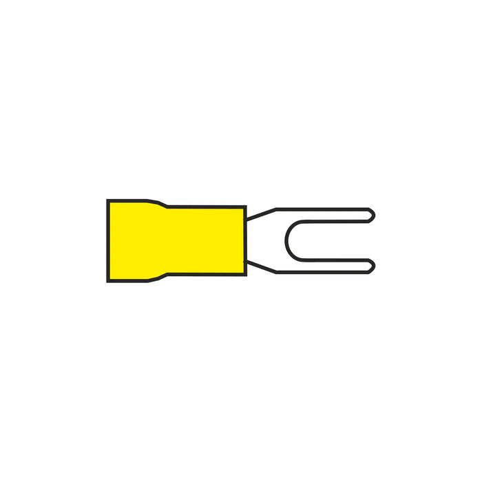 3.7mm Fork Terminal Yellow for Cable 4.0 to 6.0mm²