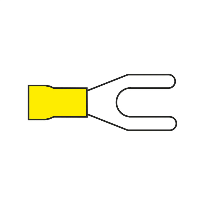 6.4mm Fork Terminal Yellow for Cable 4.0 to 6.0mm²