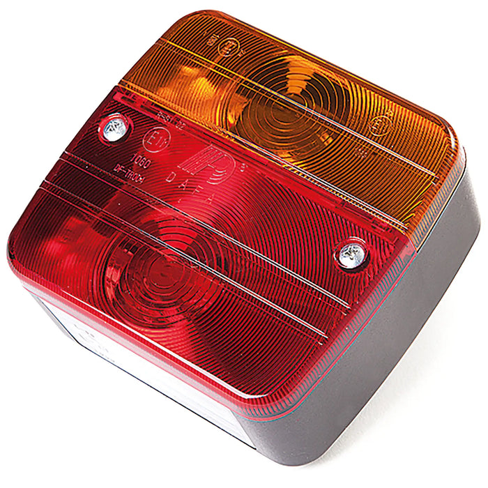 Square 4 Function Rear Lamp Complete with 12V Bulb